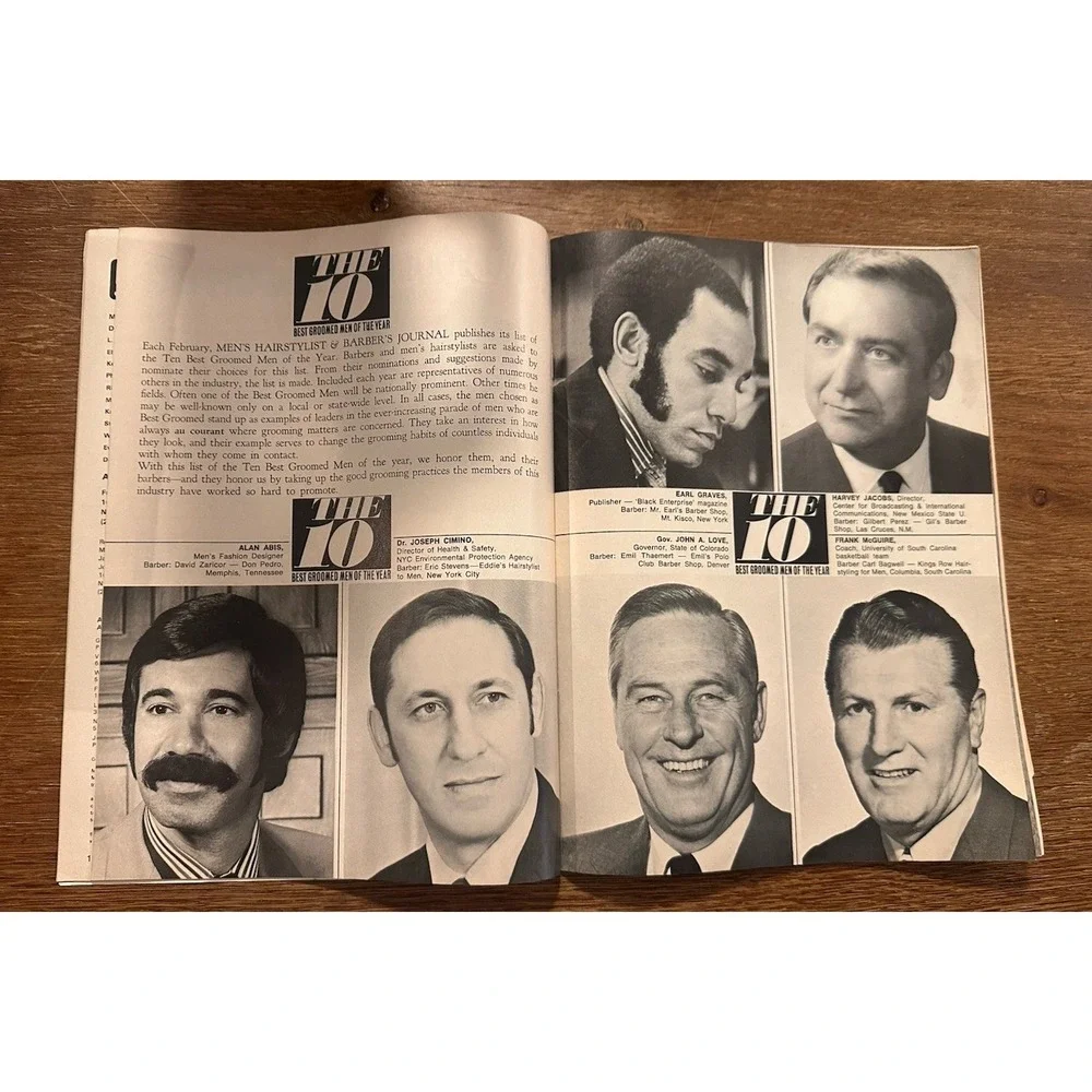 Vtg Mens Hairstylist Barber Ads Journal Magazine February 1971 Issue